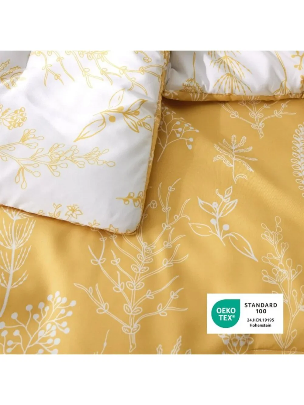 Floral Twin/TwinXL Comforter Set - Cute Reversible Bedding in Yellow, Cozy